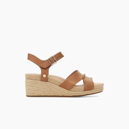 UGG Berryessa Khaki Sandals for Women (QTMB38045)